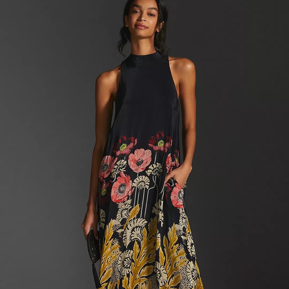 Anthropologie Printed Halter Dress